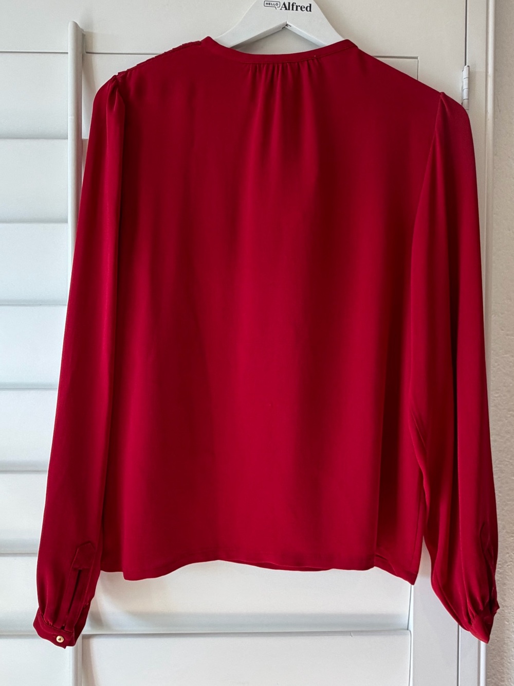 DIANE VON FURSTENBERG DVF NWT Florina Pomegranate Red Silk Bead Top Blouse 6 - Picture 9 of 10